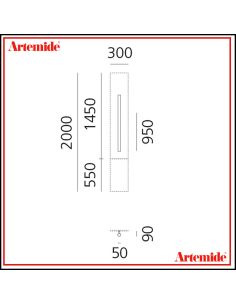 Artemide Alphabet Of Light Lampada Da Parete 'L' Lowercase E Solo Supporto 2