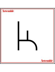 Artemide Alphabet Of Light Lampada Da Parete 'K' Lowercase E Solo Supporto