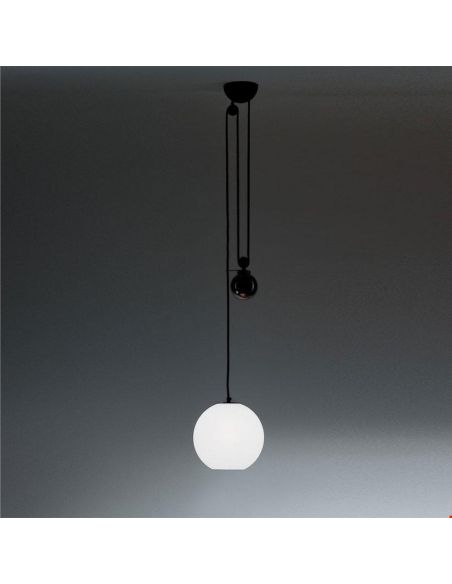 Lampada Artemide Aggregato Solo Diffusore Sfera 400 Opalino Bianco