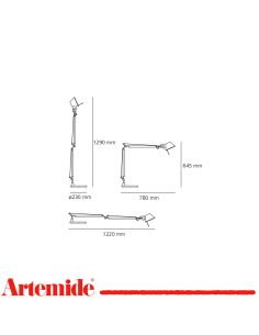 Tolomeo Tavolo Colore Alluminio Completa Di Base Diametro 23Cm 2