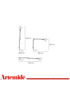Artemide Lampada Tavolo Tolomeo Neracompleta Di Base Diametro 23 2