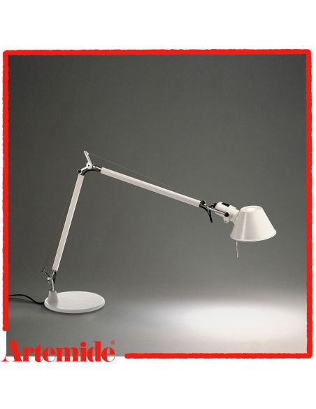 Artemide Tolomeo Mini Bianca Completa Di Base Tavolo 20Cm