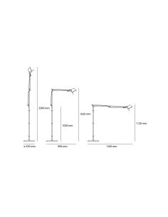 Artemide Tolomeo Terra Nera Completacon Sostegno Scorrevole 2