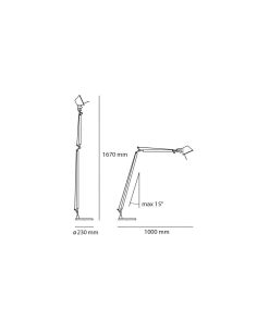 Artemide Tolomeo Reading Terra Alluminio Completa Di Base 2