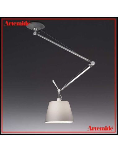 Artemide Tolomeo Decentrata A Sospensione Con Diffusore Raso Da 320Mm