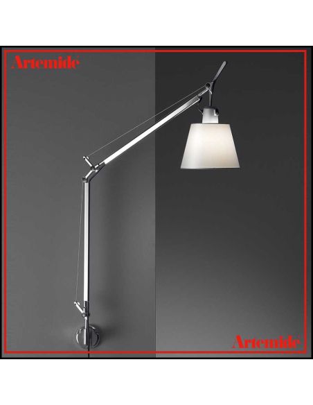 Artemide Tolomeo Basculante Parete Diffusore In Raso Da 180Mm