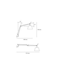 Artemide Tolomeo Basculante Parete Diffusore In Raso Da 180Mm 2