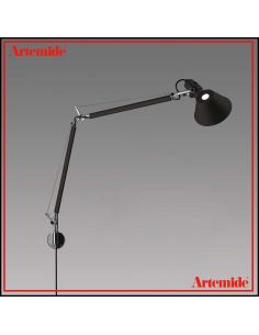 Lampada Da Parete Artemide Tolomeo Mini Wall Colore Nero A005940