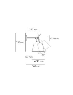 Artemide Tolomeo Diffusore 24 Da Parete Pergamena 2