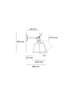 Lampada Artemide Tolomeo Diffusore 32 Parete Pergamena 2