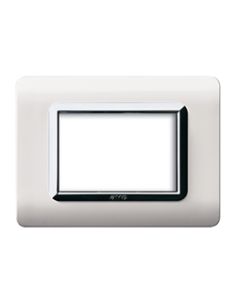 Placca Tecn.44 Bianco Corn.Cromo 3M