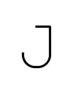 Artemide Alphabet Of Light Lampada Da Parete 'J' Uppercase