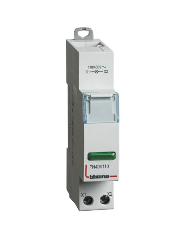 Btdin - Singola Led Verde 110/400V Ac