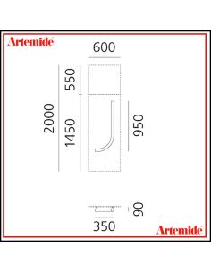 Artemide Alphabet Of Light Lampada Da Parete 'J' Lowercase E Solo Supporto 2