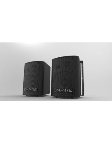 Wall-200 Empire Black-200 Watt, Cabinet In Misto Resina/Mdf, Staffe Da Parete