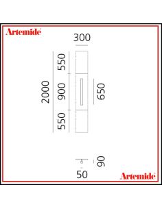 Artemide Alphabet Of Light Lampada Da Parete 'I' Lowercase E Solo Supporto