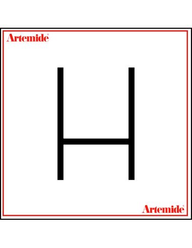 Artemide Alphabet Of Light Lampada Da Parete 'H' Uppercase E Solo Supporto