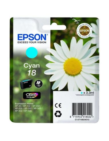 Ink Epson C13t18024012 Ciano Margherita X Xp-205 Xp-305 Xp-405Wh Xp-212 Xp-215 Xp-312 Xp-315 Xp-412 Xp-225 Xp-322 Xp-325 Xp-422