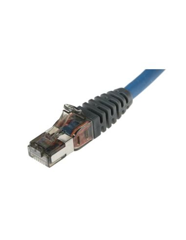 Bretel.Di Conn.Plug/Plug Rj45, 6A 500Mhz Lunghezza 5M Con Condut. A Trefoli 26Awg Guaina Esterna In Materiale Lszh Iec 332.1 Blu