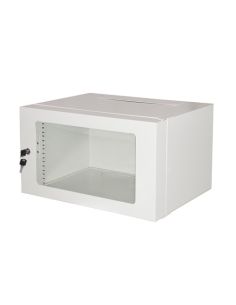 Rack Link 19'' Armadio 6 Unita' A Parete Per Reti (A)295X(L)540X(P)360Mm Assemblato Colore Grigio Porta In Vetro - Lk1906u30