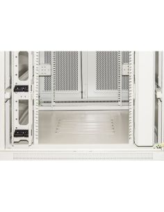 Armadio Rack 19 42U (A)2055, (L)800, (P)1000 Porta Traforata Colore Grigio Disassemblato Con Guidacavi Laterale