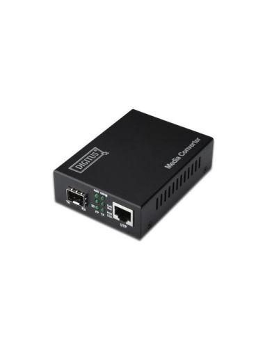 Media Converter Digitus 10/100/1000 Gigabit Media Converter Rj45 - Fibra Ottica Con Modulo Sfp Distanza Fino A 80Km