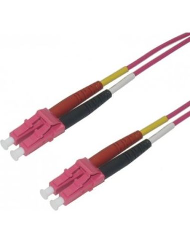 Fiber Patch Cord Om4 Multimode Heather Violet 1.6 Mm Dup-Zip, Lc/Upc-Lc/Upc, 3.0  Meters