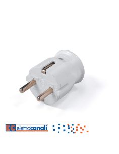 Spina Schuko Assiale Bianca 16A