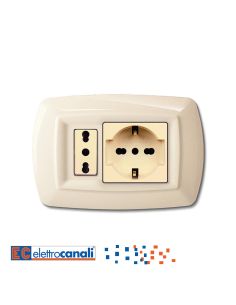 Placca Tondo' X Unel Decentrata Avorio