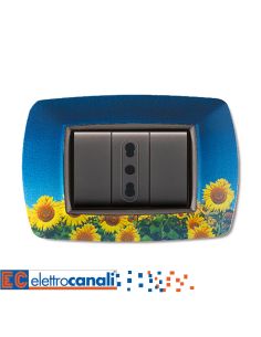 Placca Life Fantasy3 Posti - Girasoli