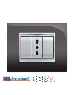 Placca Prestige 3 Mod.Grigio Scuro