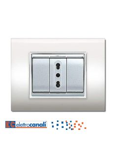 Placca Prestige 3 Moduli Bianco
