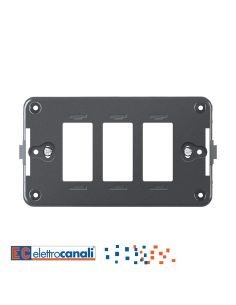 Supporto 3 Moduli Per Scatola Rettangola