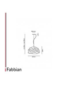 Fabbian Cyclone Lampada Sospensione Led Bianco 2