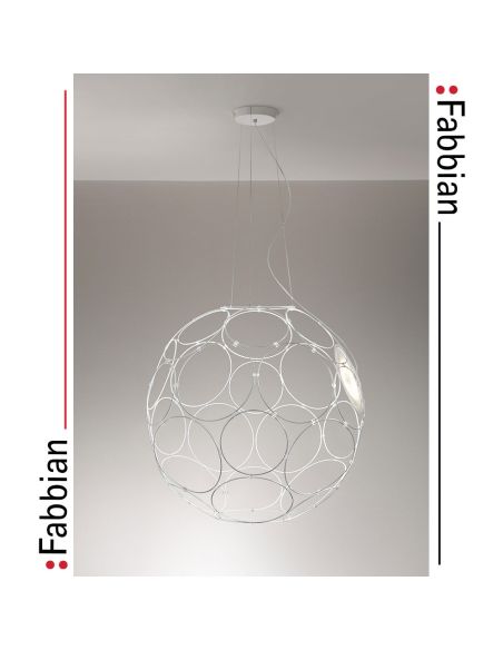 Fabbian Giro Sospensione Diametro 671X24w Led Bianco Fabbian Giro Sospensione Diametro 671X24w Led Bianco