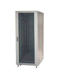 Rack Link 19'' Armadio 27 Unita' (A)1388X(L)600X(P)1000 Colore Grigio Porta In Vetro Capacità Di Carico 800 Kg