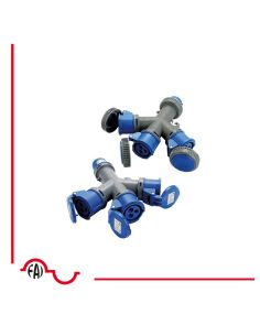 Moltiplicatore 3 Vie 2Pt 16A Ip44