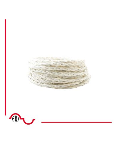 Cavo Seta Doppio Isol. 3X1.00 Bianco