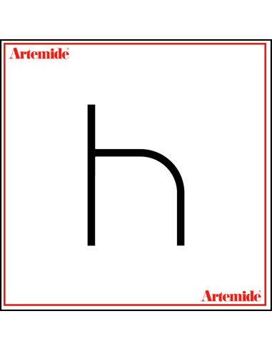 Artemide Alphabet Of Light Lampada Da Parete 'H' Lowercase E Solo Supporto