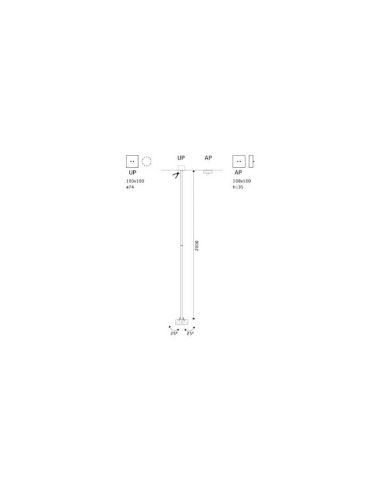 Flos Pin Pin Mono Da Incasso Nero Lampada A Sospensione Architectural