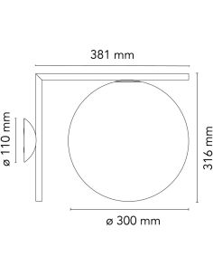 Flos Ic Lights W2 Ottone Lampada Parete Completa F3137059 F3169059 2
