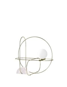 Fontana Arte Setareh Lampada Tavolo Media Oro E Bianco