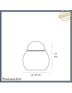 Daruma Lampada Tavolo Piccola Bianco Fontana Arte 2