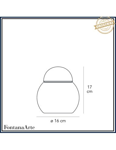 Daruma Lampada Tavolo Piccola Bianco Fontana Arte