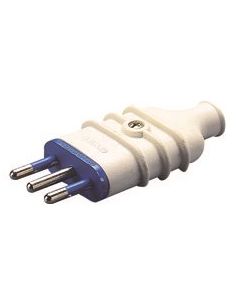 Spina Diritta 2Pt 10A 250V Bianco