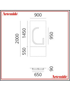 Artemide Alphabet Of Light Lampada Da Parete 'G' Uppercase E Solo Supporto 2