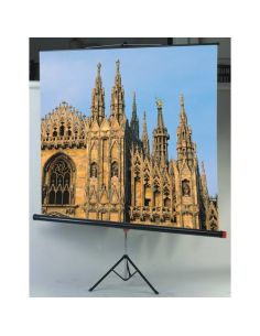 Schermo Proiezione A Cavalletto 155X155cm 1:1 Tela Revers. Lentic. C/Tenditore Modello Junior White