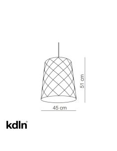 Kundalini Kndnew York 45 Lampada Sospensione Grande Grigio Cromo 2