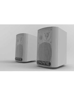 Wall-200 White Empire-200 Watt, Cabinet In Misto Resina/Mdf, Staffe Da Parete