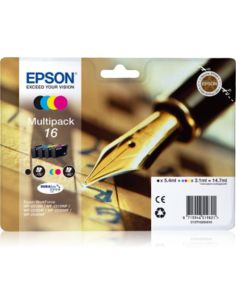 Multipack Epson 16 4C Serie Penna/Cruciverba Durabrite Ultra Wf-2010 2510 2520 2530 2540 2630 2650D 2660 2760 2750